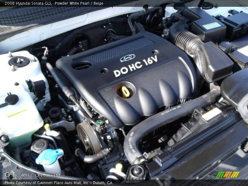 Powder White Pearl / Beige 2008 Hyundai Sonata GLS