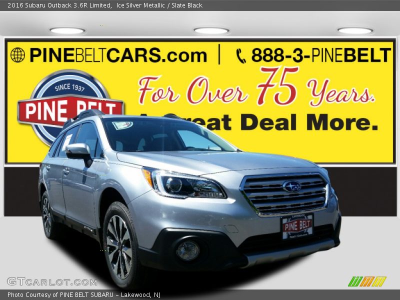 Ice Silver Metallic / Slate Black 2016 Subaru Outback 3.6R Limited