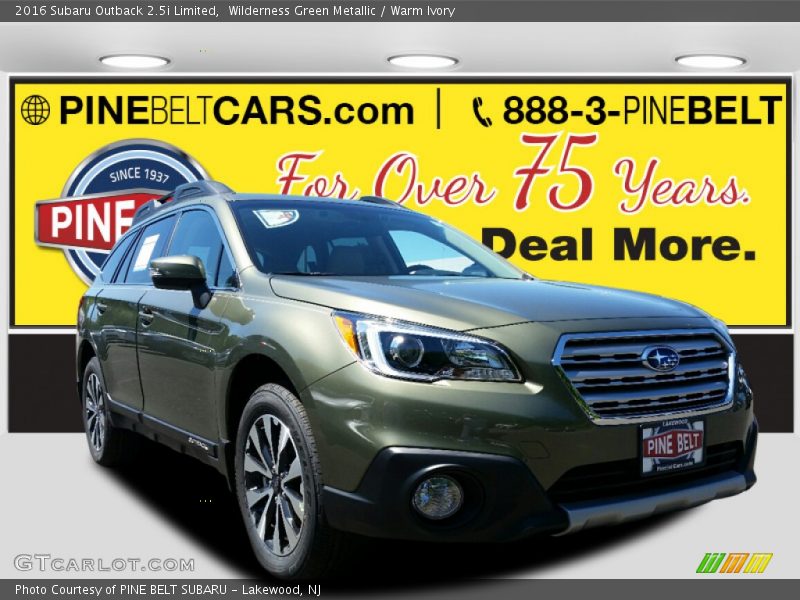 Wilderness Green Metallic / Warm Ivory 2016 Subaru Outback 2.5i Limited