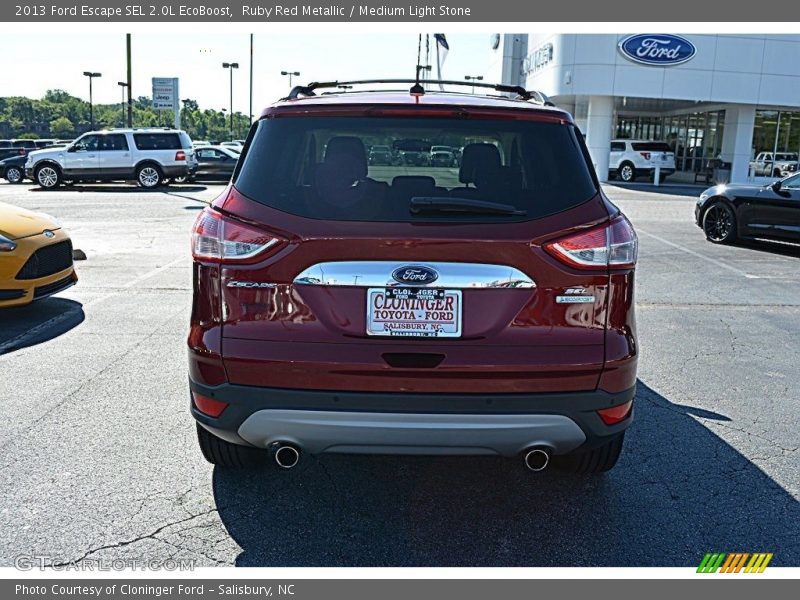 Ruby Red Metallic / Medium Light Stone 2013 Ford Escape SEL 2.0L EcoBoost