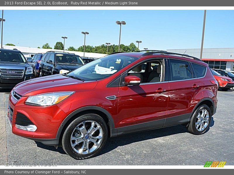 Ruby Red Metallic / Medium Light Stone 2013 Ford Escape SEL 2.0L EcoBoost