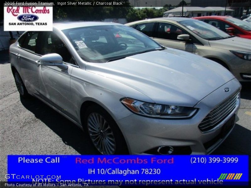 Ingot Silver Metallic / Charcoal Black 2016 Ford Fusion Titanium