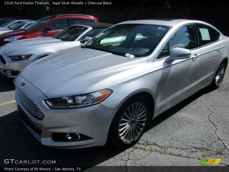 Ingot Silver Metallic / Charcoal Black 2016 Ford Fusion Titanium