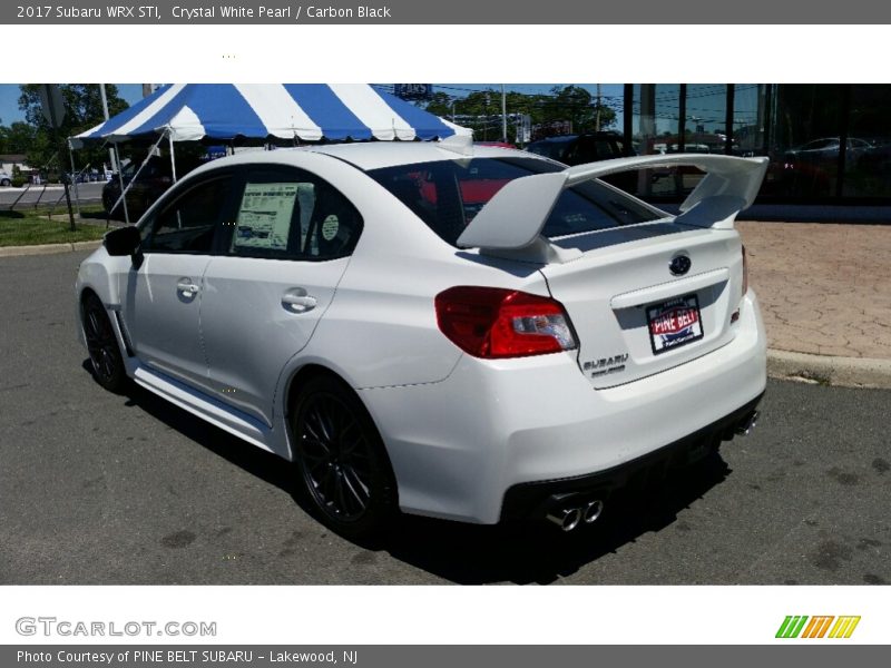 Crystal White Pearl / Carbon Black 2017 Subaru WRX STI