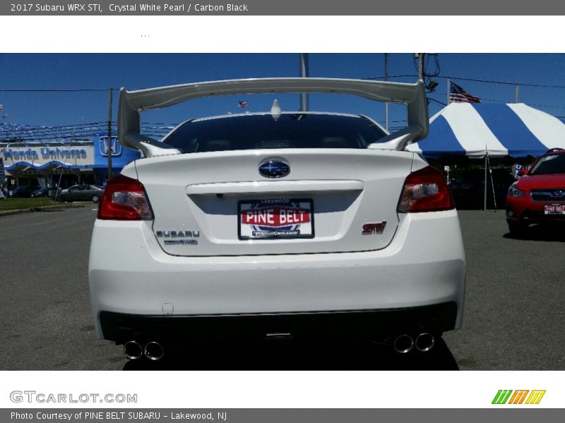 Crystal White Pearl / Carbon Black 2017 Subaru WRX STI