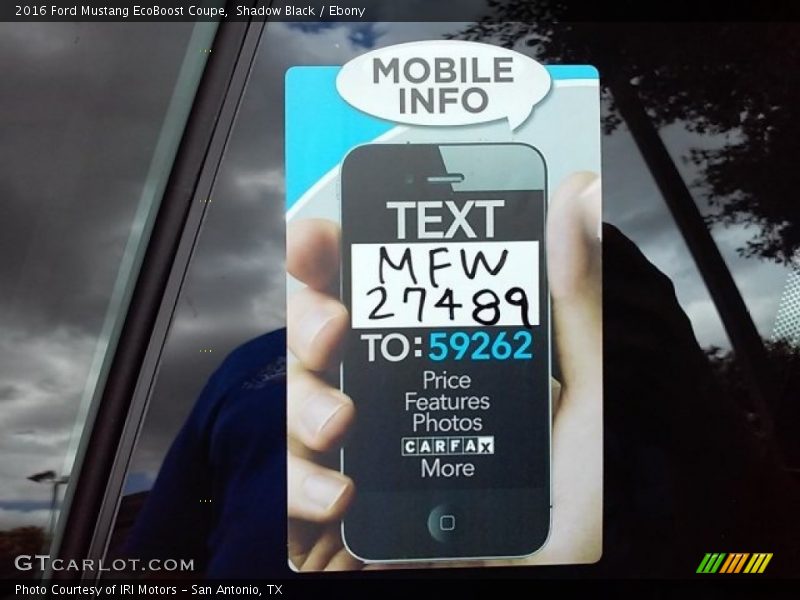 Shadow Black / Ebony 2016 Ford Mustang EcoBoost Coupe