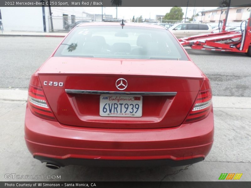 Mars Red / Black 2012 Mercedes-Benz C 250 Sport