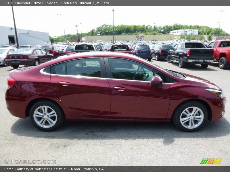 Siren Red Tintcoat / Jet Black 2016 Chevrolet Cruze LT Sedan