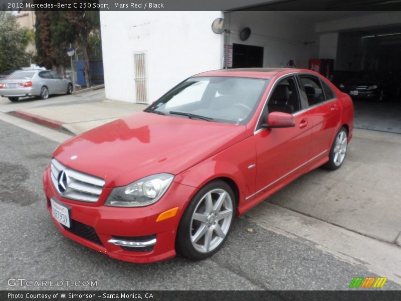 Mars Red / Black 2012 Mercedes-Benz C 250 Sport