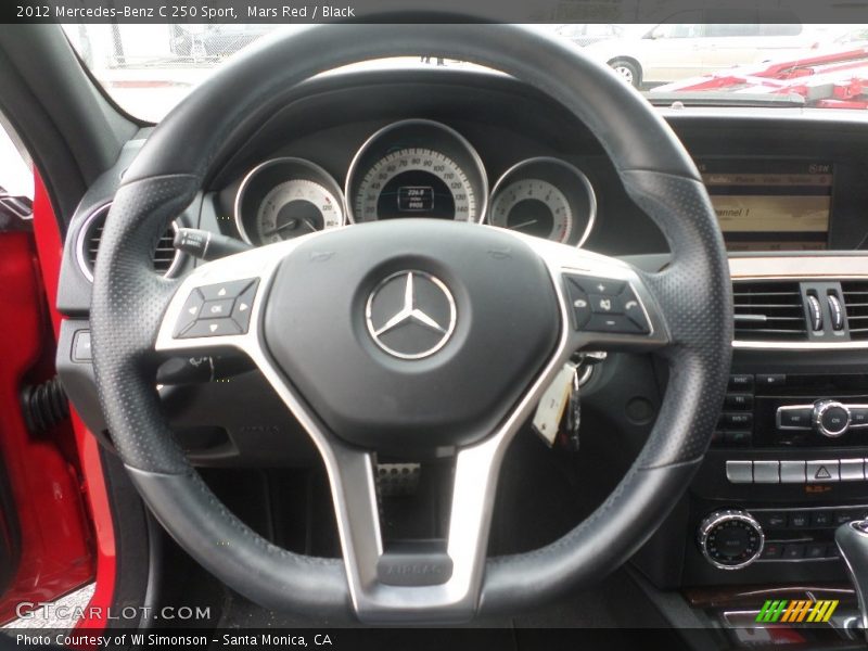 Mars Red / Black 2012 Mercedes-Benz C 250 Sport