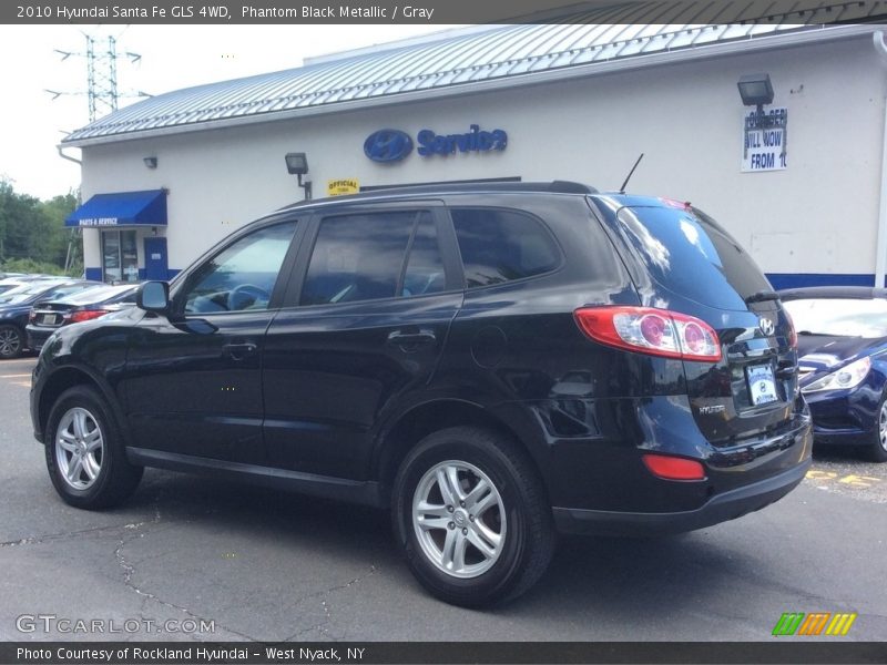 Phantom Black Metallic / Gray 2010 Hyundai Santa Fe GLS 4WD