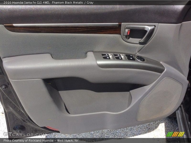 Phantom Black Metallic / Gray 2010 Hyundai Santa Fe GLS 4WD