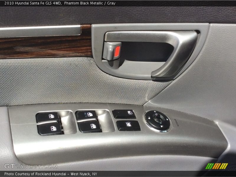 Phantom Black Metallic / Gray 2010 Hyundai Santa Fe GLS 4WD