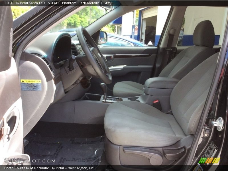 Phantom Black Metallic / Gray 2010 Hyundai Santa Fe GLS 4WD