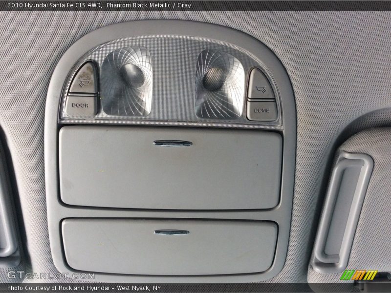 Phantom Black Metallic / Gray 2010 Hyundai Santa Fe GLS 4WD