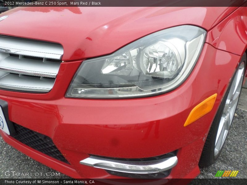Mars Red / Black 2012 Mercedes-Benz C 250 Sport
