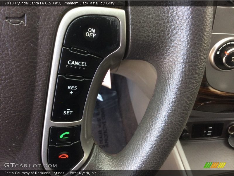 Phantom Black Metallic / Gray 2010 Hyundai Santa Fe GLS 4WD