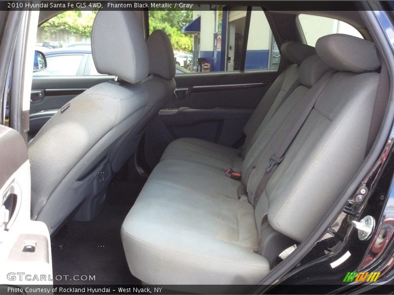 Phantom Black Metallic / Gray 2010 Hyundai Santa Fe GLS 4WD