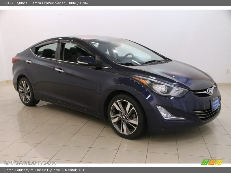 Blue / Gray 2014 Hyundai Elantra Limited Sedan