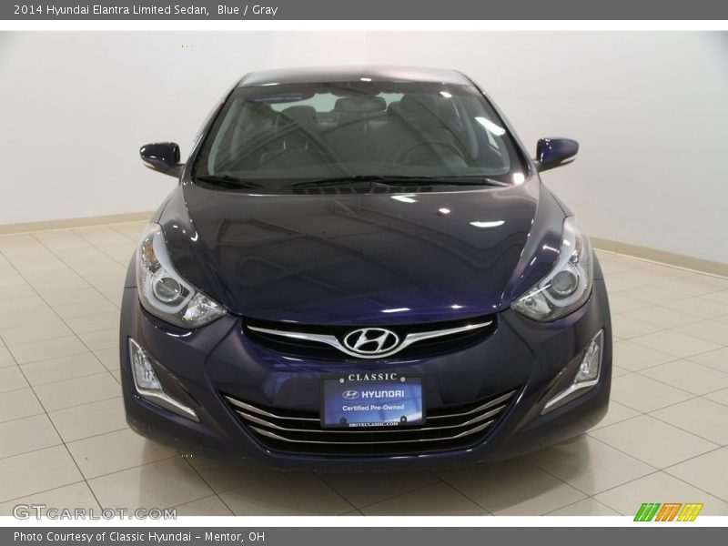 Blue / Gray 2014 Hyundai Elantra Limited Sedan