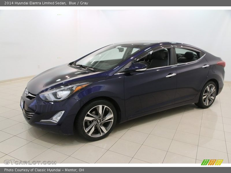 Blue / Gray 2014 Hyundai Elantra Limited Sedan