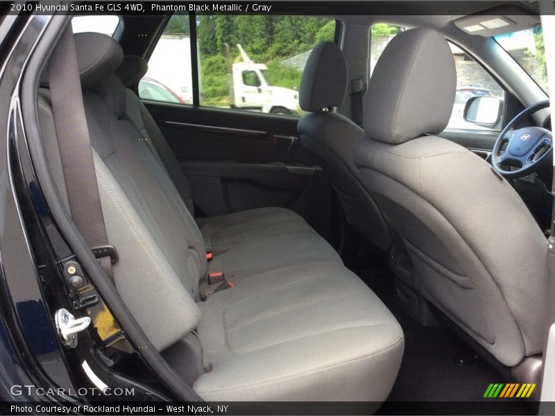 Phantom Black Metallic / Gray 2010 Hyundai Santa Fe GLS 4WD