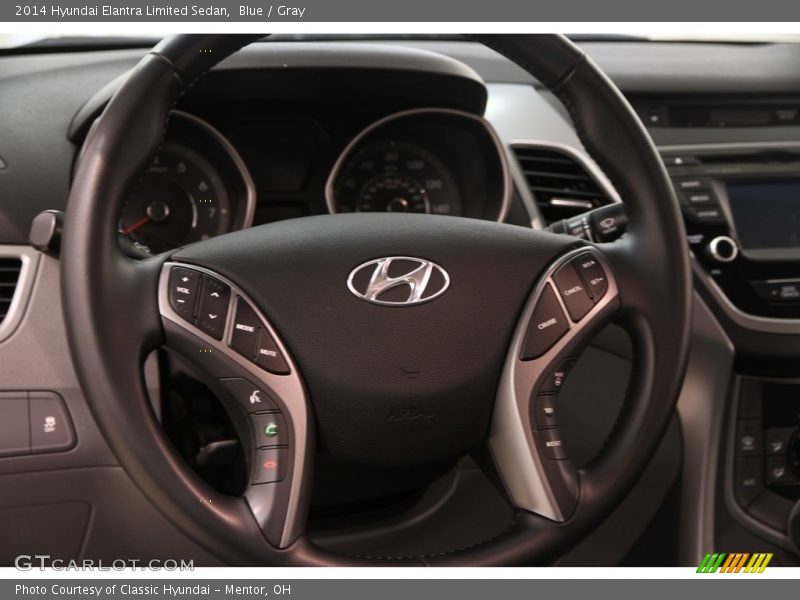 Blue / Gray 2014 Hyundai Elantra Limited Sedan