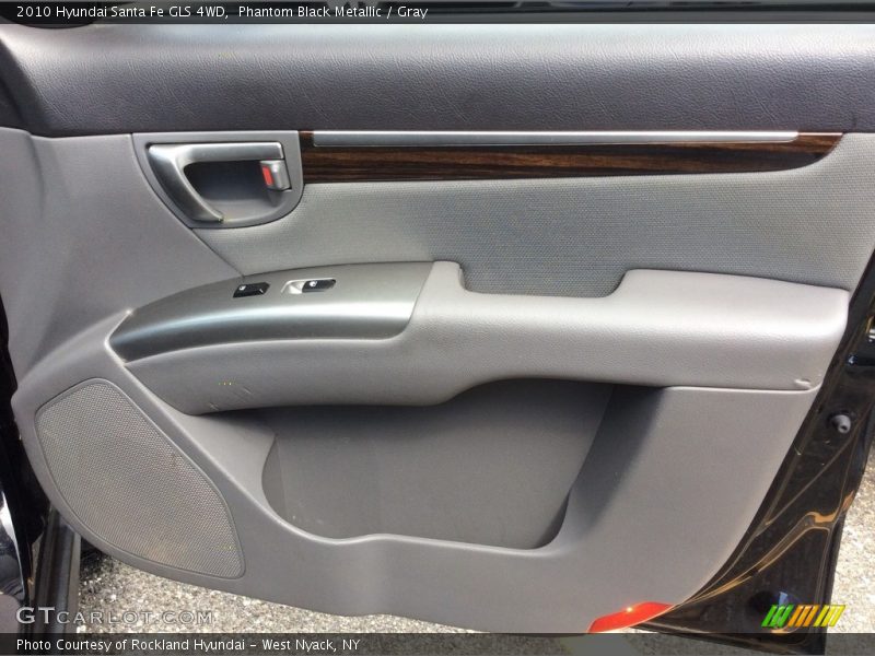 Phantom Black Metallic / Gray 2010 Hyundai Santa Fe GLS 4WD