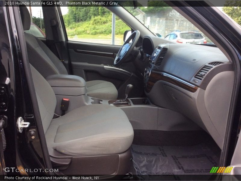 Phantom Black Metallic / Gray 2010 Hyundai Santa Fe GLS 4WD