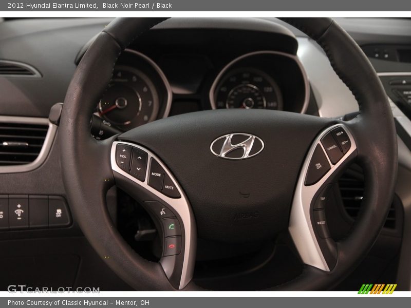 Black Noir Pearl / Black 2012 Hyundai Elantra Limited