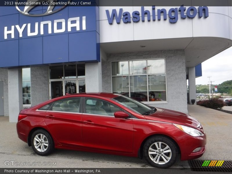 Sparkling Ruby / Camel 2013 Hyundai Sonata GLS