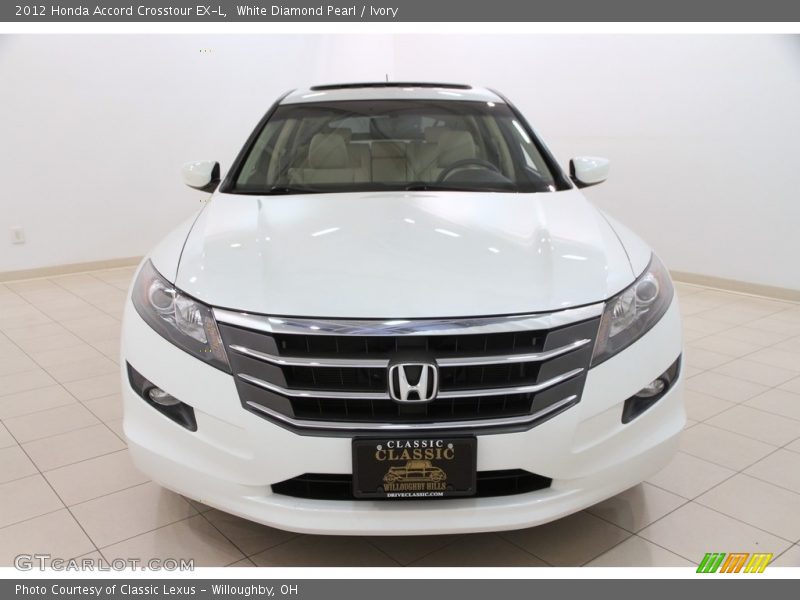 White Diamond Pearl / Ivory 2012 Honda Accord Crosstour EX-L
