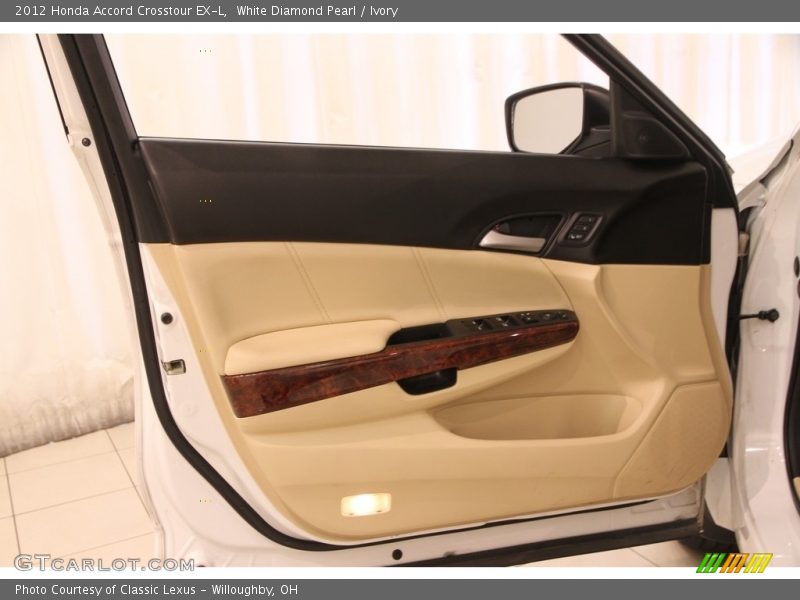 White Diamond Pearl / Ivory 2012 Honda Accord Crosstour EX-L