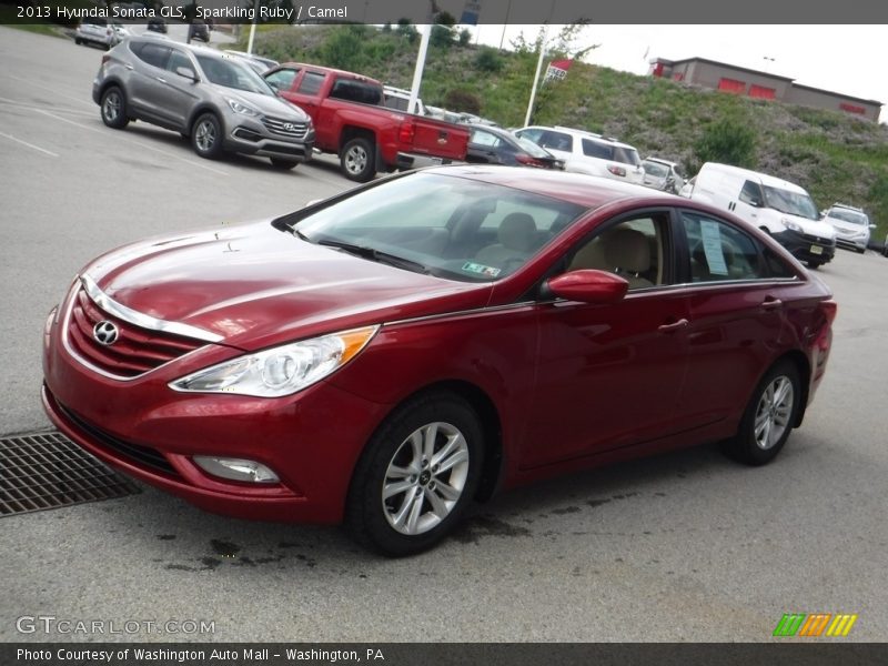 Sparkling Ruby / Camel 2013 Hyundai Sonata GLS