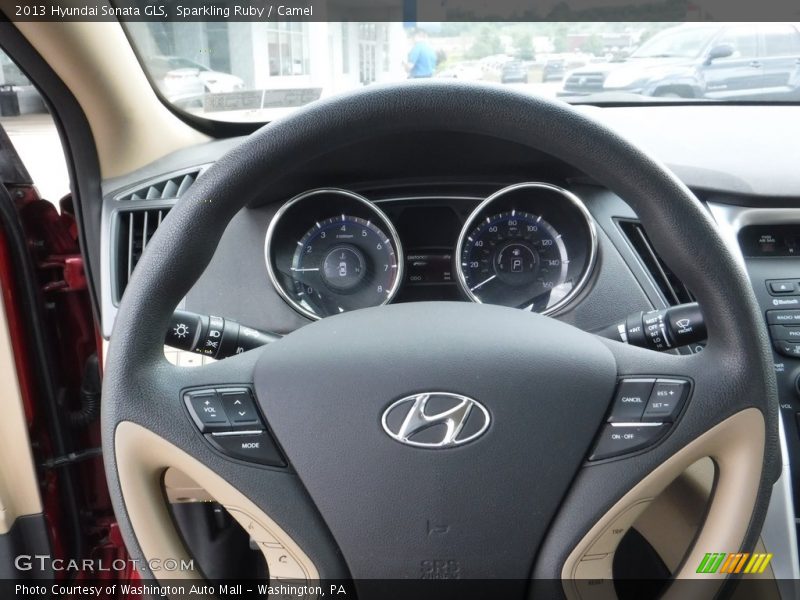 Sparkling Ruby / Camel 2013 Hyundai Sonata GLS