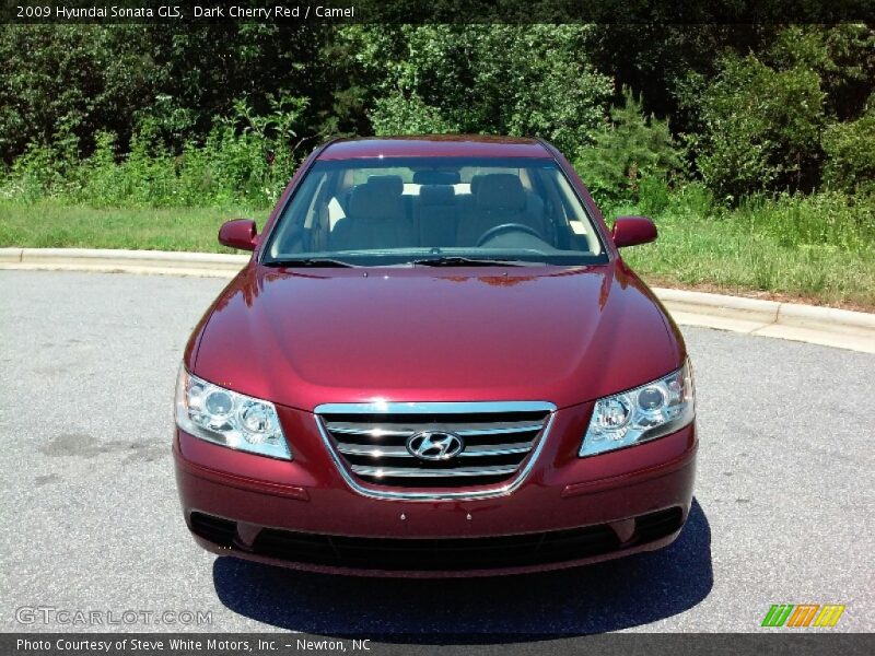 Dark Cherry Red / Camel 2009 Hyundai Sonata GLS