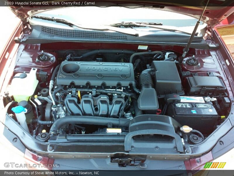 Dark Cherry Red / Camel 2009 Hyundai Sonata GLS