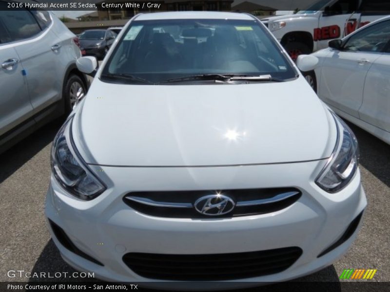 Century White / Gray 2016 Hyundai Accent SE Sedan