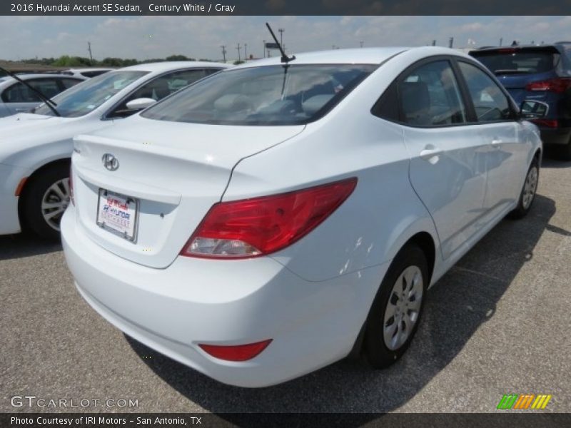 Century White / Gray 2016 Hyundai Accent SE Sedan