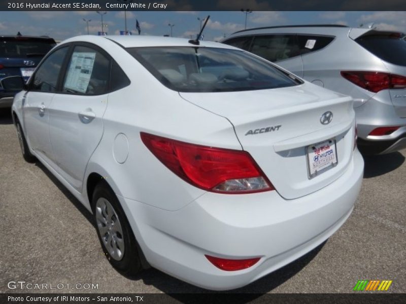 Century White / Gray 2016 Hyundai Accent SE Sedan