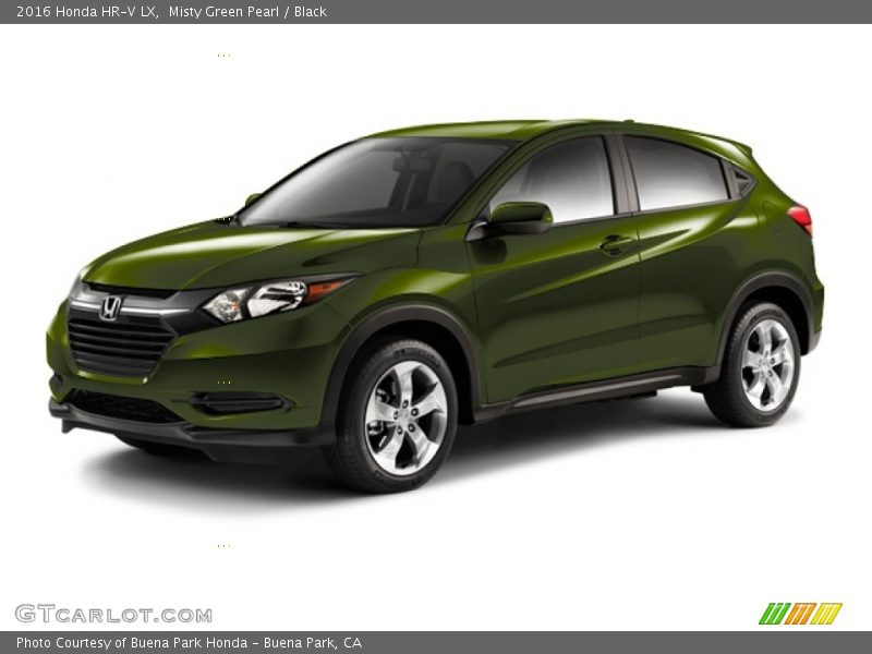 Misty Green Pearl / Black 2016 Honda HR-V LX
