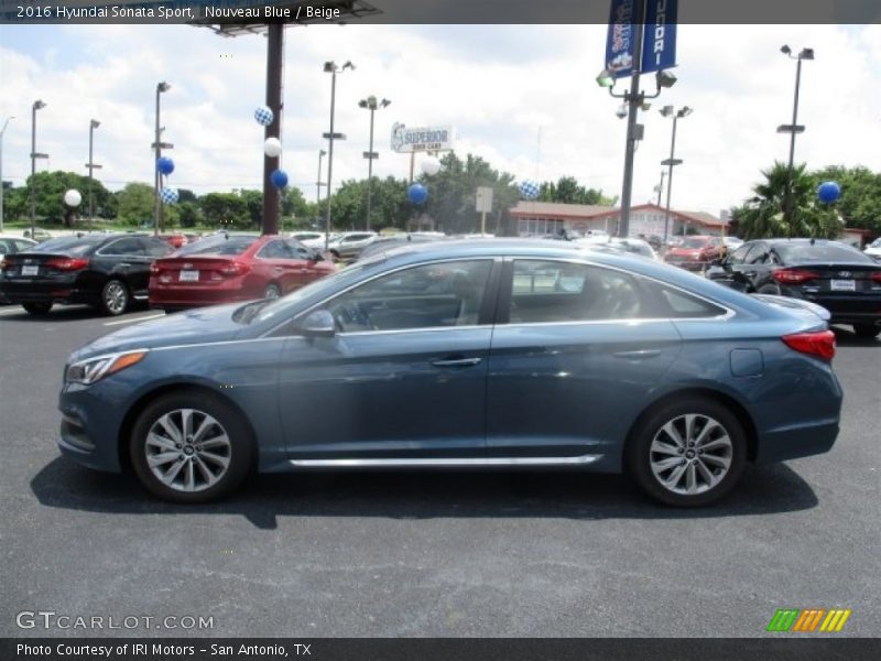 Nouveau Blue / Beige 2016 Hyundai Sonata Sport