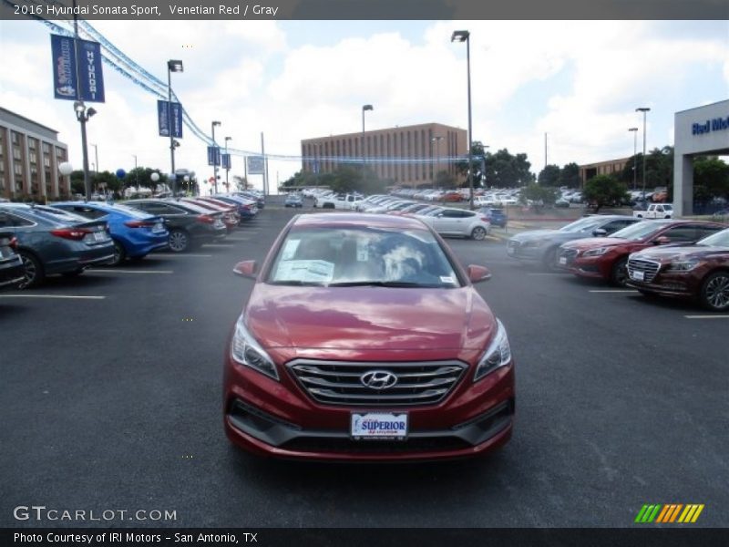 Venetian Red / Gray 2016 Hyundai Sonata Sport