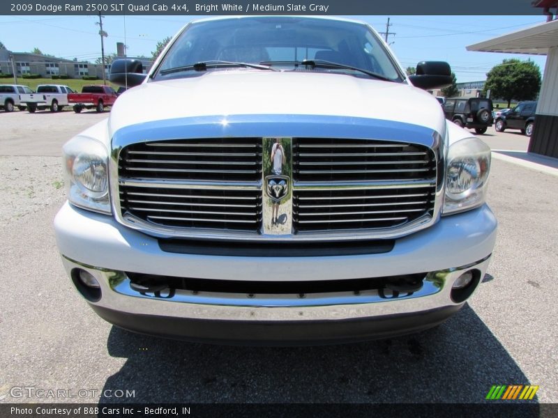 Bright White / Medium Slate Gray 2009 Dodge Ram 2500 SLT Quad Cab 4x4