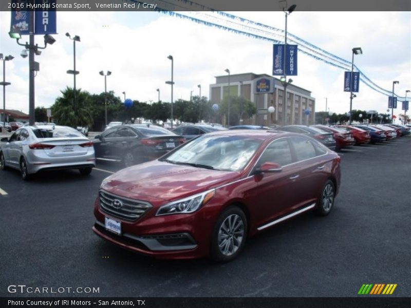 Venetian Red / Gray 2016 Hyundai Sonata Sport