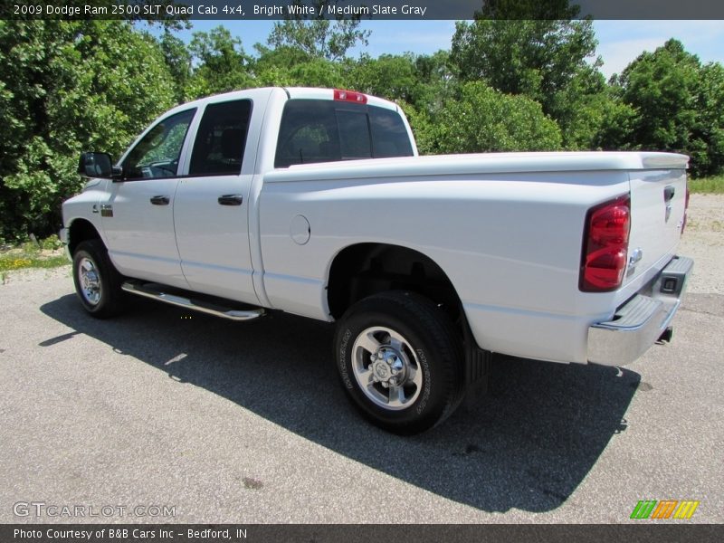 Bright White / Medium Slate Gray 2009 Dodge Ram 2500 SLT Quad Cab 4x4