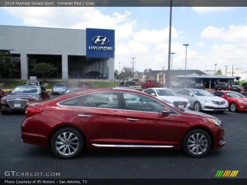Venetian Red / Gray 2016 Hyundai Sonata Sport