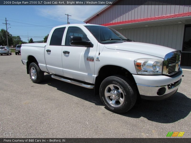 Bright White / Medium Slate Gray 2009 Dodge Ram 2500 SLT Quad Cab 4x4
