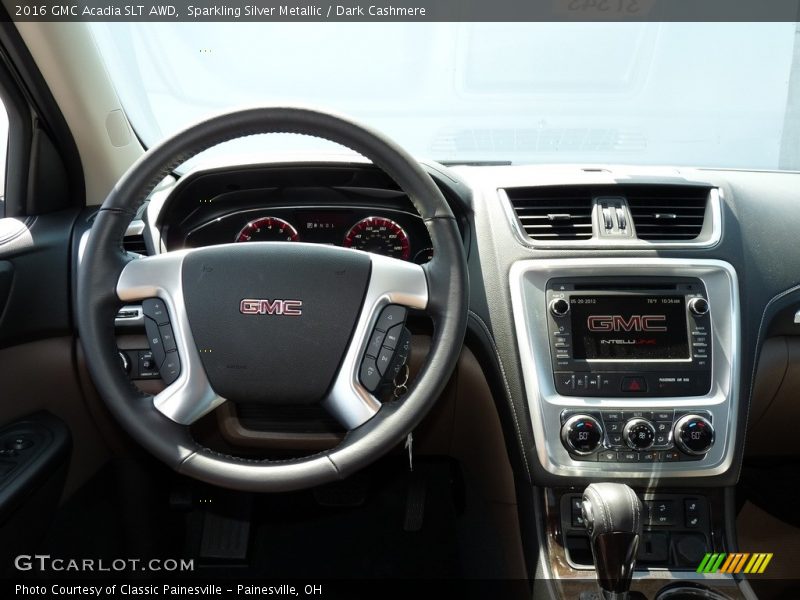 Sparkling Silver Metallic / Dark Cashmere 2016 GMC Acadia SLT AWD