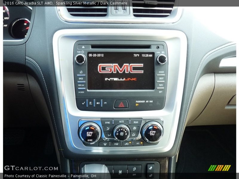 Sparkling Silver Metallic / Dark Cashmere 2016 GMC Acadia SLT AWD